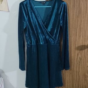 Express | Surplice Wrap Velvet Dress